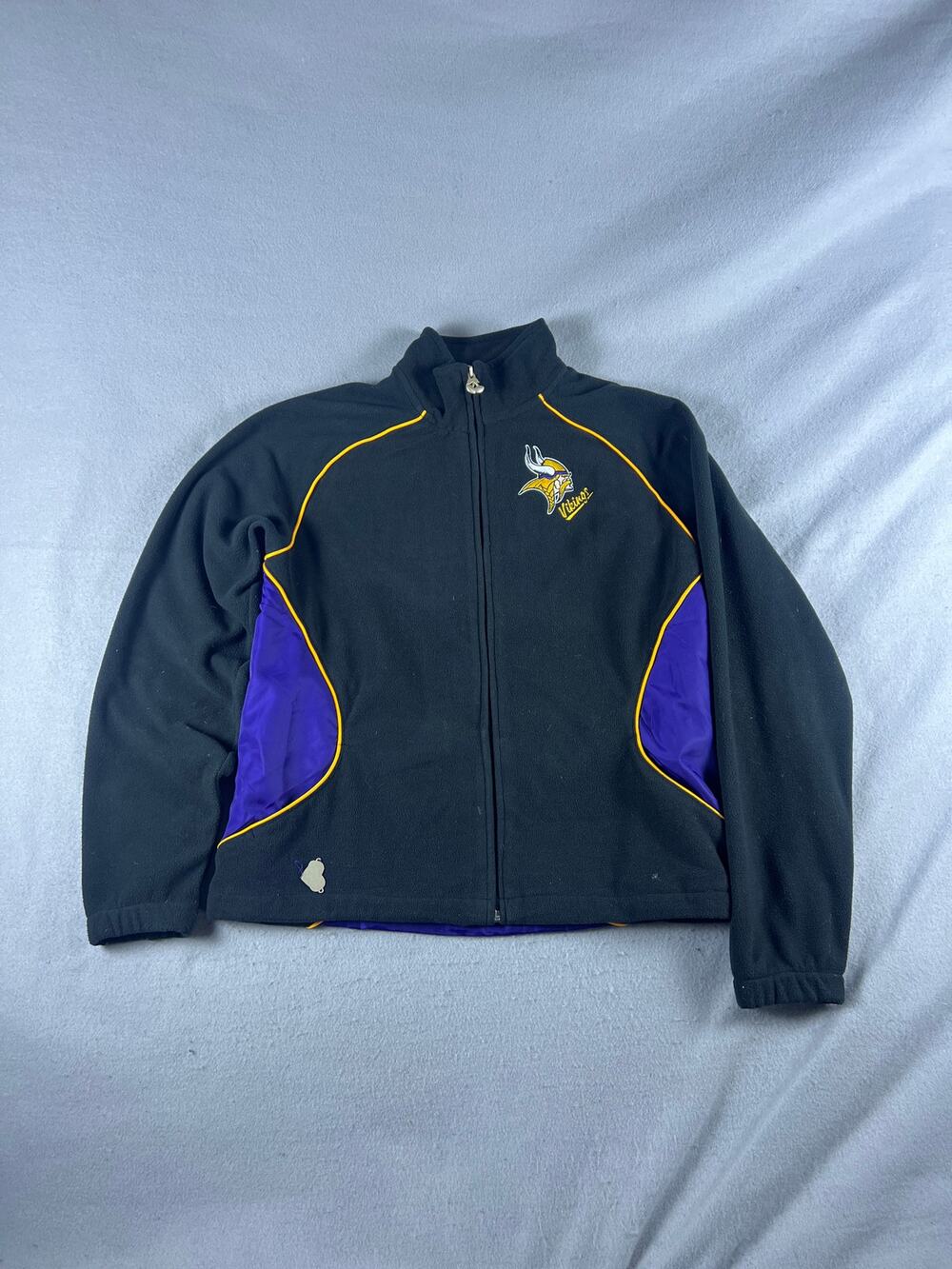 Vintage Minnesota Vikings Fleece Jacket Womens L Reebok NFL Football Gameday